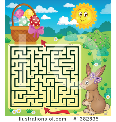 Royalty-Free (RF) Rabbit Clipart Illustration by visekart - Stock Sample #1382835