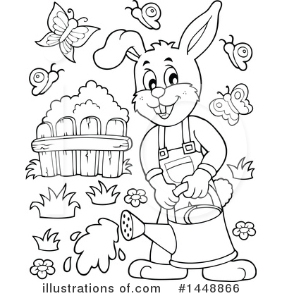 Royalty-Free (RF) Rabbit Clipart Illustration by visekart - Stock Sample #1448866