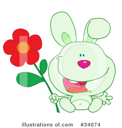 Royalty-Free (RF) Rabbit Clipart Illustration by Hit Toon - Stock Sample #34074