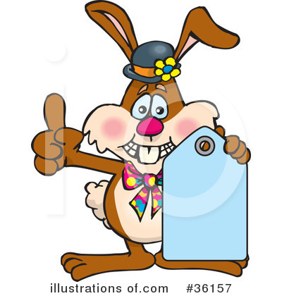 Royalty-Free (RF) Rabbit Clipart Illustration by Dennis Holmes Designs - Stock Sample #36157