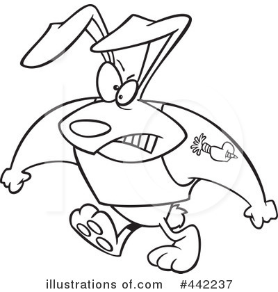 Royalty-Free (RF) Rabbit Clipart Illustration by toonaday - Stock Sample #442237