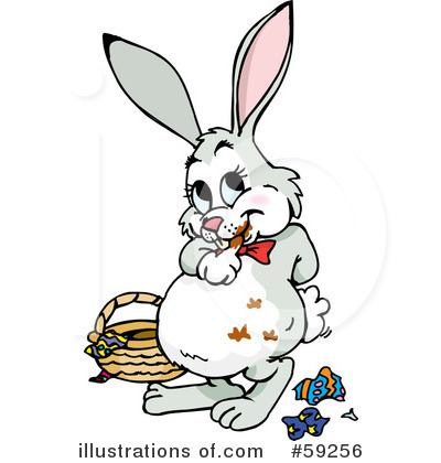 Royalty-Free (RF) Rabbit Clipart Illustration by Dennis Holmes Designs - Stock Sample #59256