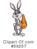 Rabbit Clipart #59257 by Dennis Holmes Designs