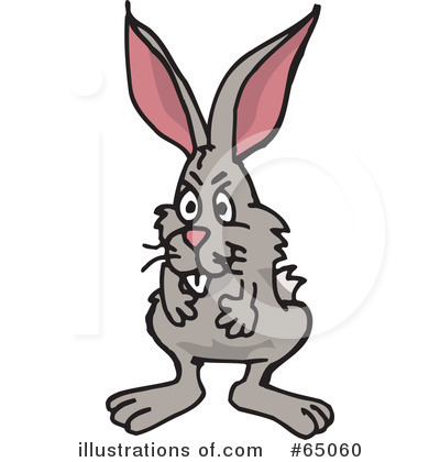 Royalty-Free (RF) Rabbit Clipart Illustration by Dennis Holmes Designs - Stock Sample #65060