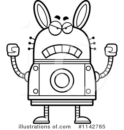 Royalty-Free (RF) Rabbit Robot Clipart Illustration by Cory Thoman - Stock Sample #1142765