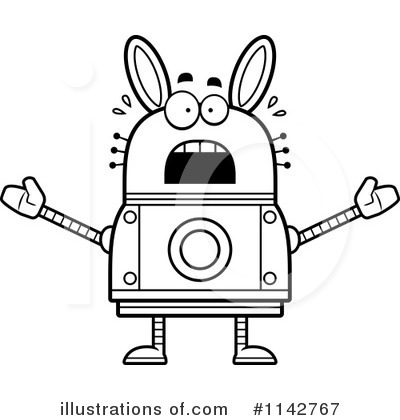 Rabbit Robot Clipart #1142767 by Cory Thoman