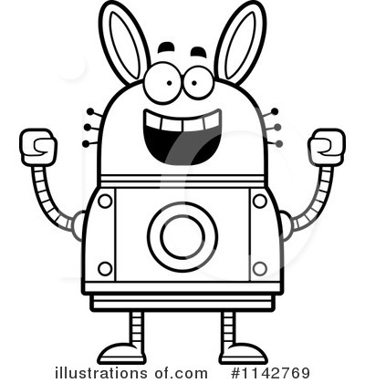 Rabbit Robot Clipart #1142769 by Cory Thoman