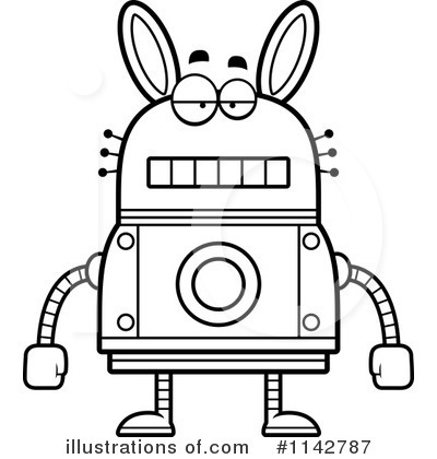 Rabbit Robot Clipart #1142787 by Cory Thoman