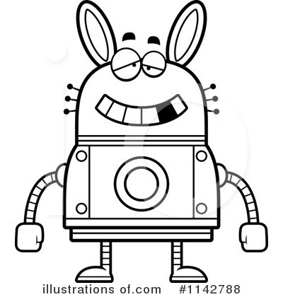 Royalty-Free (RF) Rabbit Robot Clipart Illustration by Cory Thoman - Stock Sample #1142788