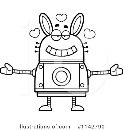 Rabbit Robot Clipart #1142790 by Cory Thoman