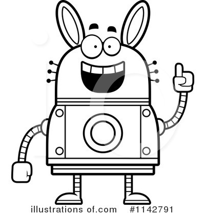Rabbit Robot Clipart #1142791 by Cory Thoman