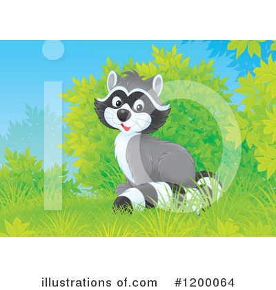 Royalty-Free (RF) Raccoon Clipart Illustration by Alex Bannykh - Stock Sample #1200064