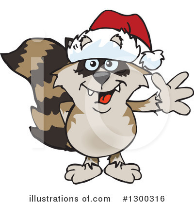 Raccoon Clipart #1300316 by Dennis Holmes Designs