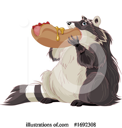 Raccoon Clipart #1692308 by Pushkin