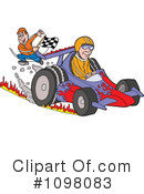 Race Car Clipart #1098083 by LaffToon