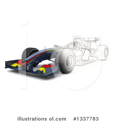 Royalty-Free (RF) Race Car Clipart Illustration by KJ Pargeter - Stock Sample #1337783
