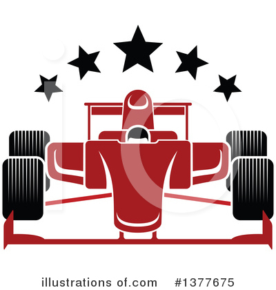 Race Car Clipart #1377675 by Vector Tradition SM