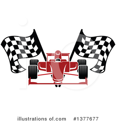 Checkered Flag Clipart #1377677 by Vector Tradition SM