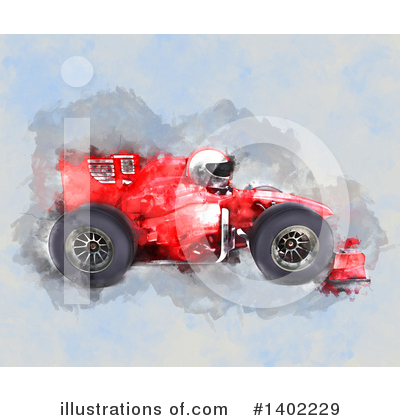Royalty-Free (RF) Race Car Clipart Illustration by KJ Pargeter - Stock Sample #1402229