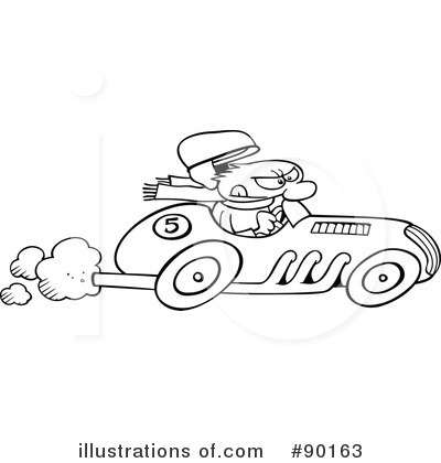Royalty-Free (RF) Race Car Clipart Illustration by gnurf - Stock Sample #90163