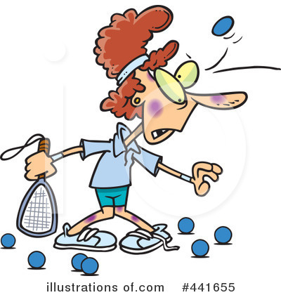Royalty-Free (RF) Racquetball Clipart Illustration by toonaday - Stock Sample #441655