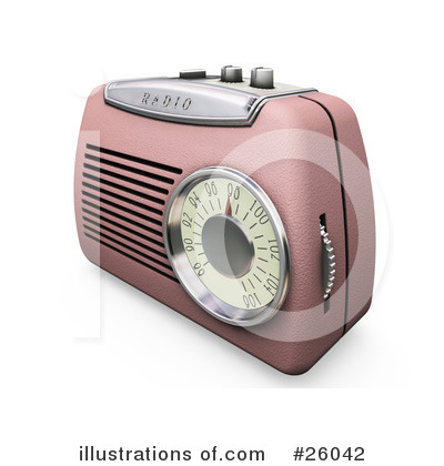 Royalty-Free (RF) Radio Clipart Illustration by KJ Pargeter - Stock Sample #26042