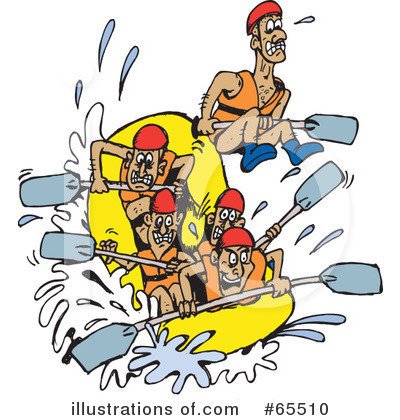 Royalty-Free (RF) Rafting Clipart Illustration by Dennis Holmes Designs - Stock Sample #65510