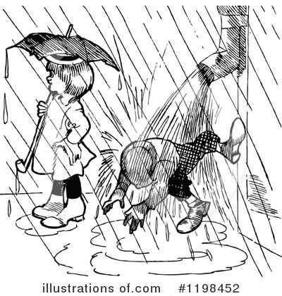 Royalty-Free (RF) Rain Clipart Illustration by Prawny Vintage - Stock Sample #1198452