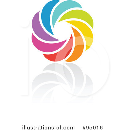 Royalty-Free (RF) Rainbow Logo Clipart Illustration by elena - Stock Sample #95016
