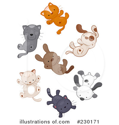 Royalty-Free (RF) Raining Cats And Dogs Clipart Illustration by BNP Design Studio - Stock Sample #230171