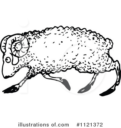 Sheep Clipart #1121372 by Prawny Vintage