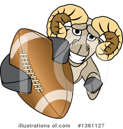 Royalty-Free (RF) Ram School Mascot Clipart Illustration by Mascot Junction - Stock Sample #1361127