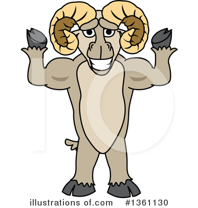 Ram School Mascot Clipart #1361130 by Mascot Junction