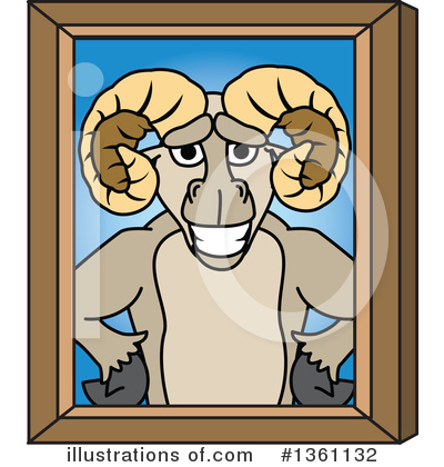 Royalty-Free (RF) Ram School Mascot Clipart Illustration by Mascot Junction - Stock Sample #1361132