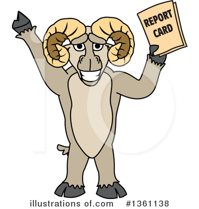 Royalty-Free (RF) Ram School Mascot Clipart Illustration by Mascot Junction - Stock Sample #1361138