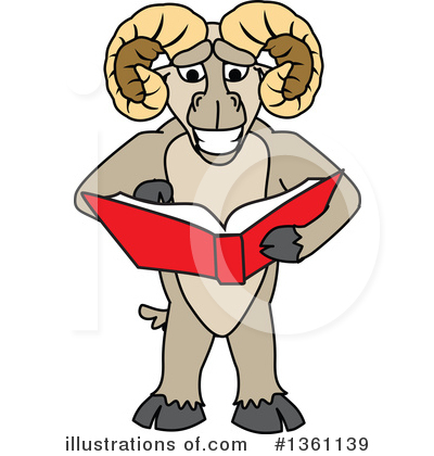 Royalty-Free (RF) Ram School Mascot Clipart Illustration by Mascot Junction - Stock Sample #1361139