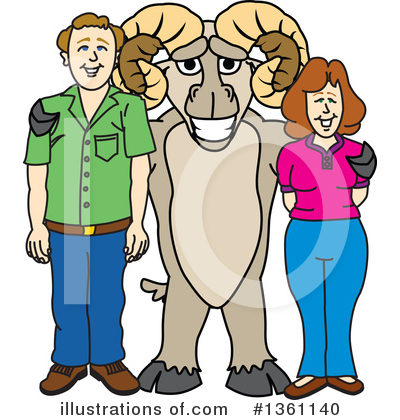 Royalty-Free (RF) Ram School Mascot Clipart Illustration by Mascot Junction - Stock Sample #1361140