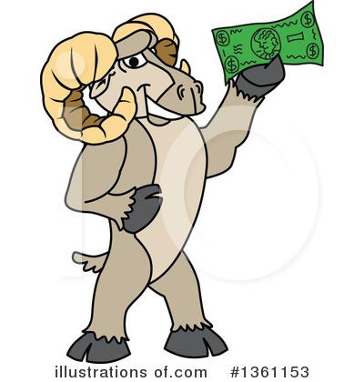 Royalty-Free (RF) Ram School Mascot Clipart Illustration by Mascot Junction - Stock Sample #1361153