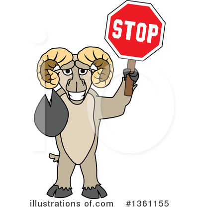 Royalty-Free (RF) Ram School Mascot Clipart Illustration by Mascot Junction - Stock Sample #1361155