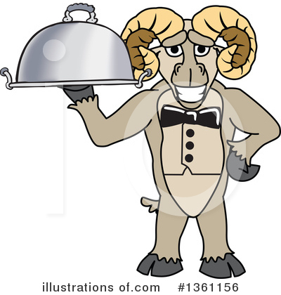 Royalty-Free (RF) Ram School Mascot Clipart Illustration by Mascot Junction - Stock Sample #1361156