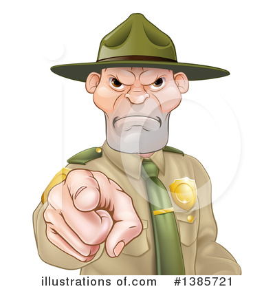 Drill Sergeant Clipart #1385721 by AtStockIllustration