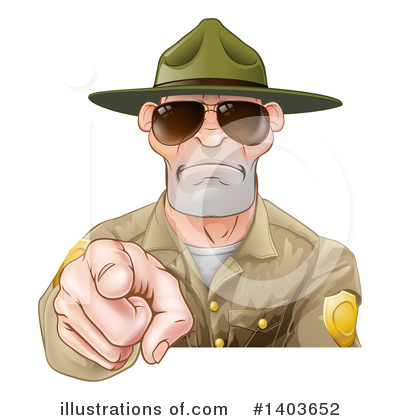 Drill Sergeant Clipart #1403652 by AtStockIllustration