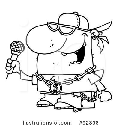 Royalty-Free (RF) Rapper Clipart Illustration by Hit Toon - Stock Sample #92308