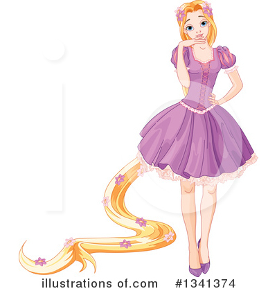 Royalty-Free (RF) Rapunzel Clipart Illustration by Pushkin - Stock Sample #1341374