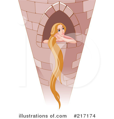 Royalty-Free (RF) Rapunzel Clipart Illustration by Pushkin - Stock Sample #217174