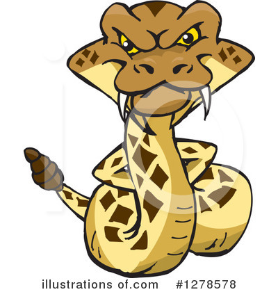 Rattlesnake Clipart #1278578 by Dennis Holmes Designs