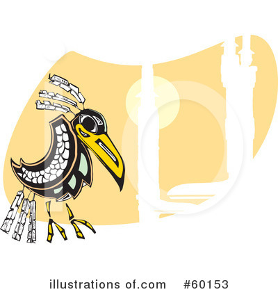 Royalty-Free (RF) Raven Clipart Illustration by xunantunich - Stock Sample #60153