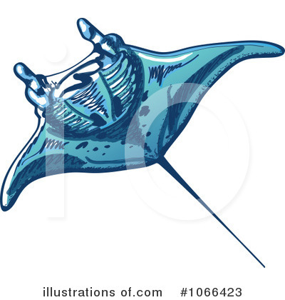 Royalty-Free (RF) Ray Fish Clipart Illustration by Zooco - Stock Sample #1066423