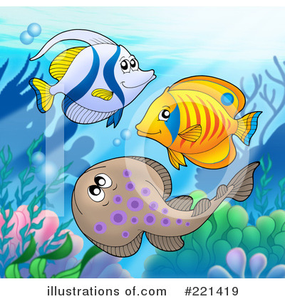 Royalty-Free (RF) Ray Fish Clipart Illustration by visekart - Stock Sample #221419