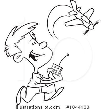 Royalty-Free (RF) Rc Airplane Clipart Illustration by toonaday - Stock Sample #1044133